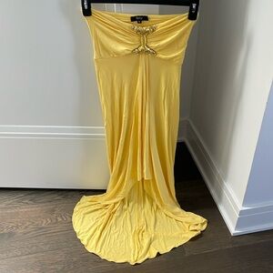 Sky strapless high low dress